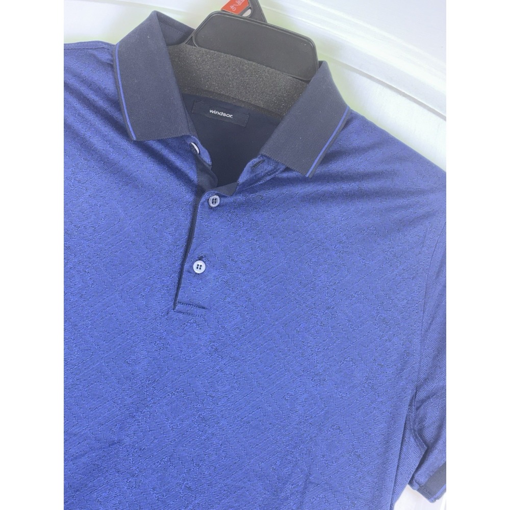 Windsor Men's Small Performance Polo Shirt‎ Blue Short Sleeve Fast Shipping! NEW